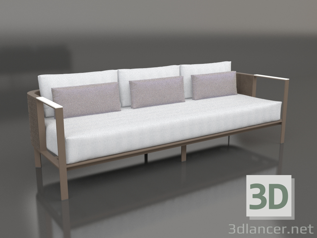 modèle 3D Canapé 3 places (Bronze) - preview