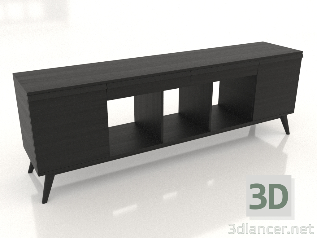 3D Modell Universalständer für Schallplattenspieler LARGE 2000 mm (schwarz RAL 9005) - Vorschau