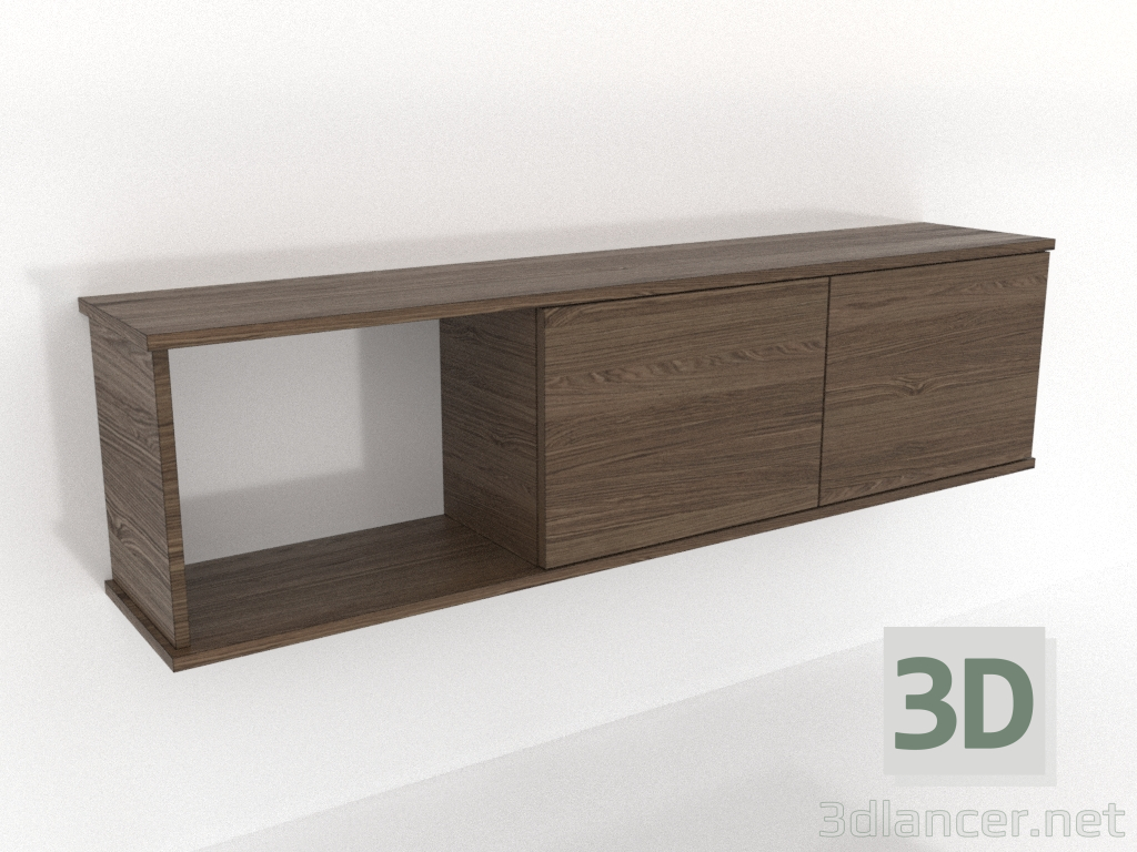3D modeli RAF 7 askılı raf (solda 1 açık bölmeli) 1400 mm (açık ceviz) - önizleme 3D modeli RAF 7 askılı raf (solda 1 açık bölmeli) 1400 mm (açık ceviz) - önizleme