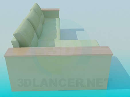 3d model Rectangular Sofa - preview 3d model Rectangular Sofa - preview