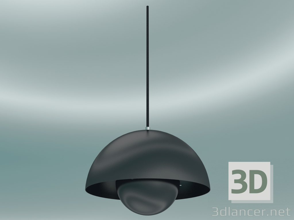 3d model Pendant lamp Flowerpot (VP1, Ø23cm, H 16cm, Black Blue) - preview