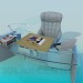 3D modeli Çalışma tablosu ve koltuk - önizleme
