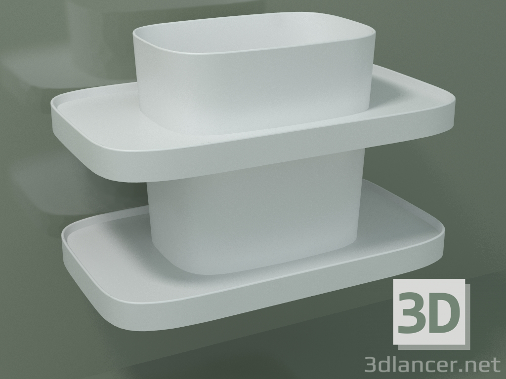 3d model Wall-mounted washbasin Totem (02FO44303) - preview