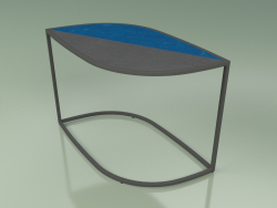 Table d'appoint 001 (Glazé Gres Storm-Sapphire, Metal Smoke)