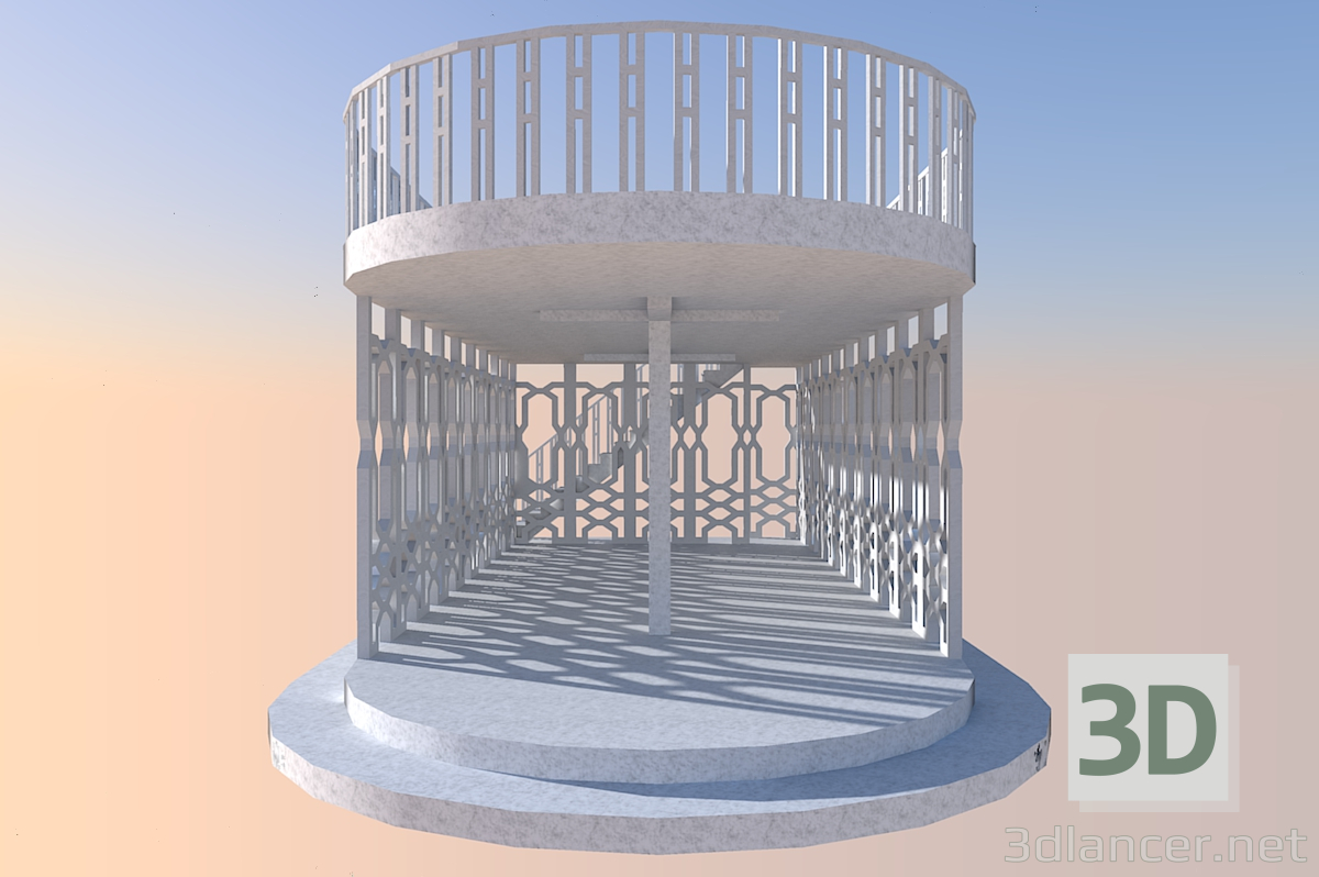 3 डी मॉडल गर्मियों में घर - पूर्वावलोकन