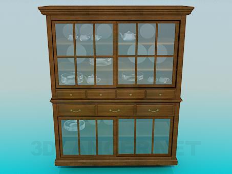 3d model Sideboard with utensils - preview