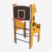 3D Modell Kindersportanlage Basketballständer Giraffe (7817) - Vorschau