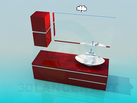 modelo 3D Mueble bajo el lavabo - escuchar modelo 3D Mueble bajo el lavabo - escuchar