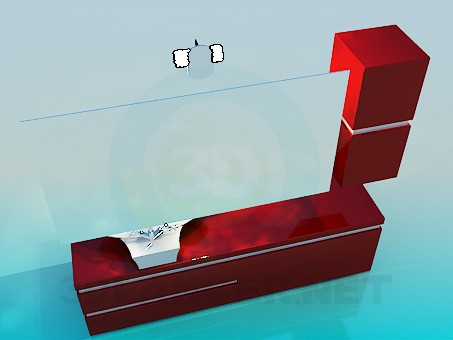 modelo 3D Mueble bajo el lavabo - escuchar modelo 3D Mueble bajo el lavabo - escuchar