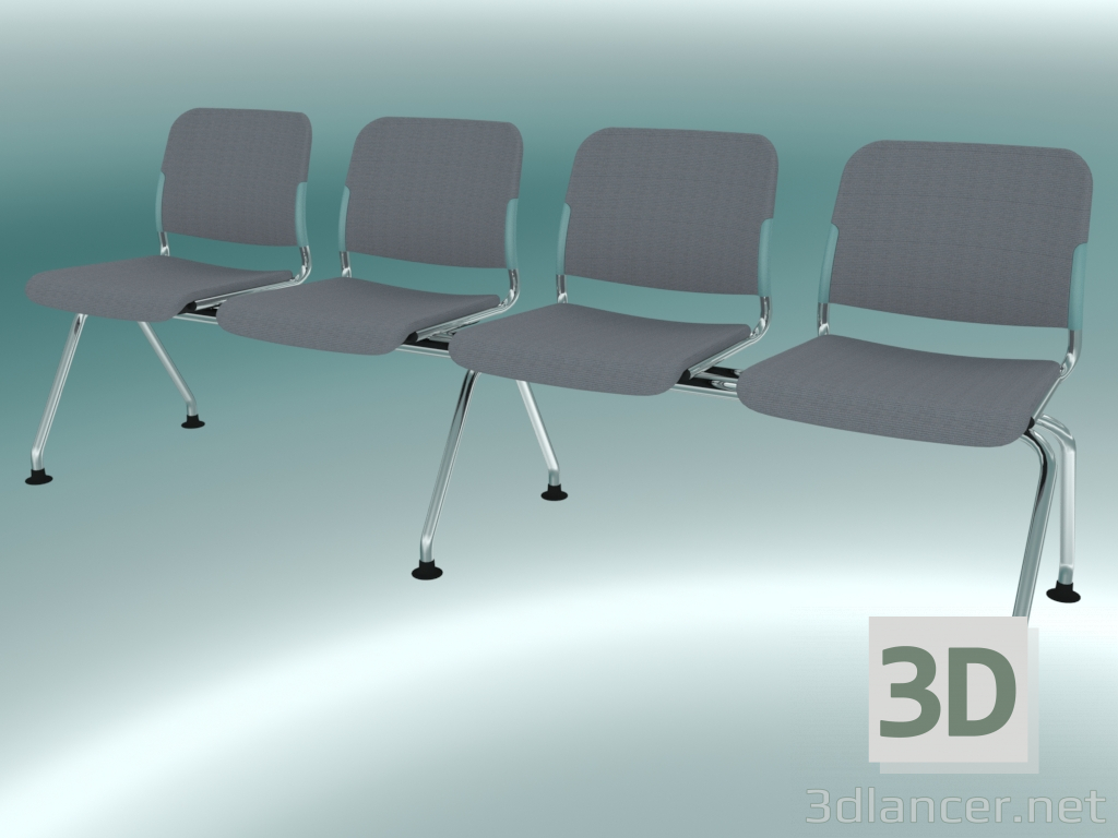 3d model Four-seater bench (500L4) - preview