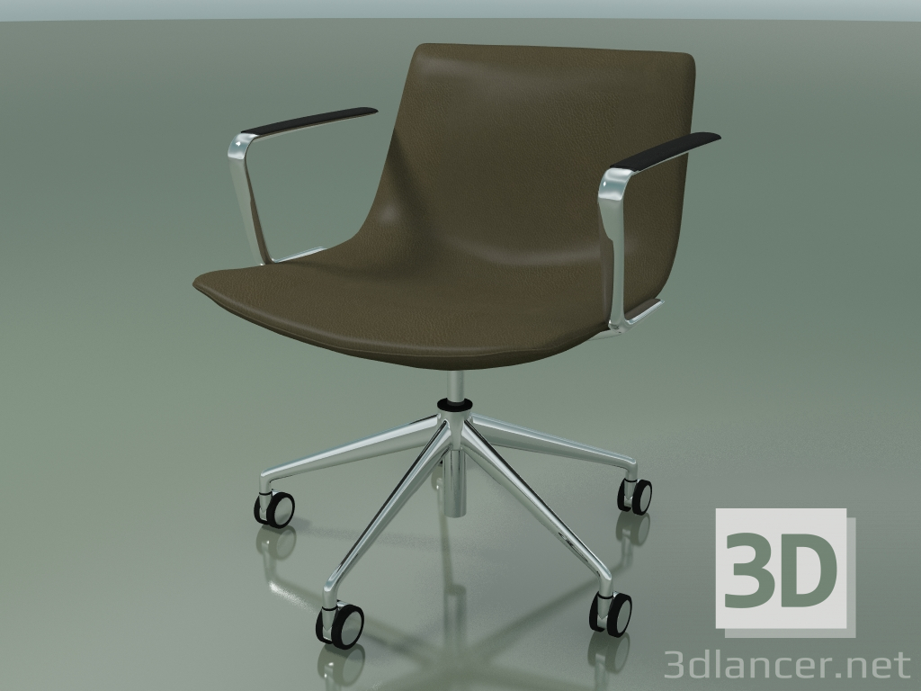 3D Modell Konferenzstuhl 2122CI (5 Rollen mit Armlehnen) - Vorschau