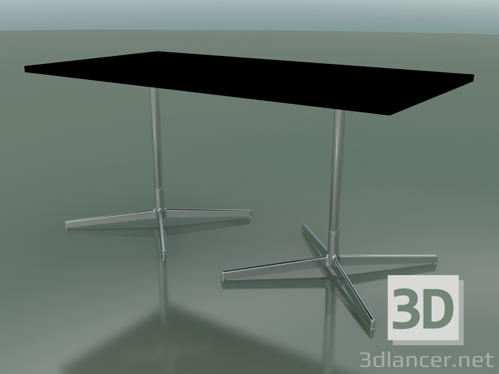 3D modeli Çift tabanlı dikdörtgen masa 5527, 5507 (H 74 - 79x179 cm, Siyah, LU1) - önizleme