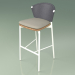 3d model Bar stool 050 (Gray, Metal Milk, Teak) - preview