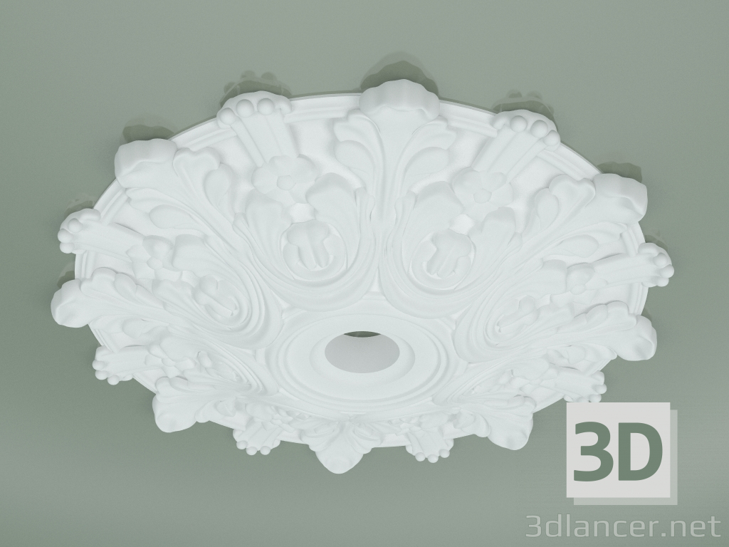 3D modeli Süslü rozet RW017 - önizleme