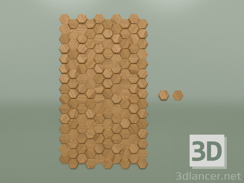 3D Modell Holzplatte Honig - Vorschau