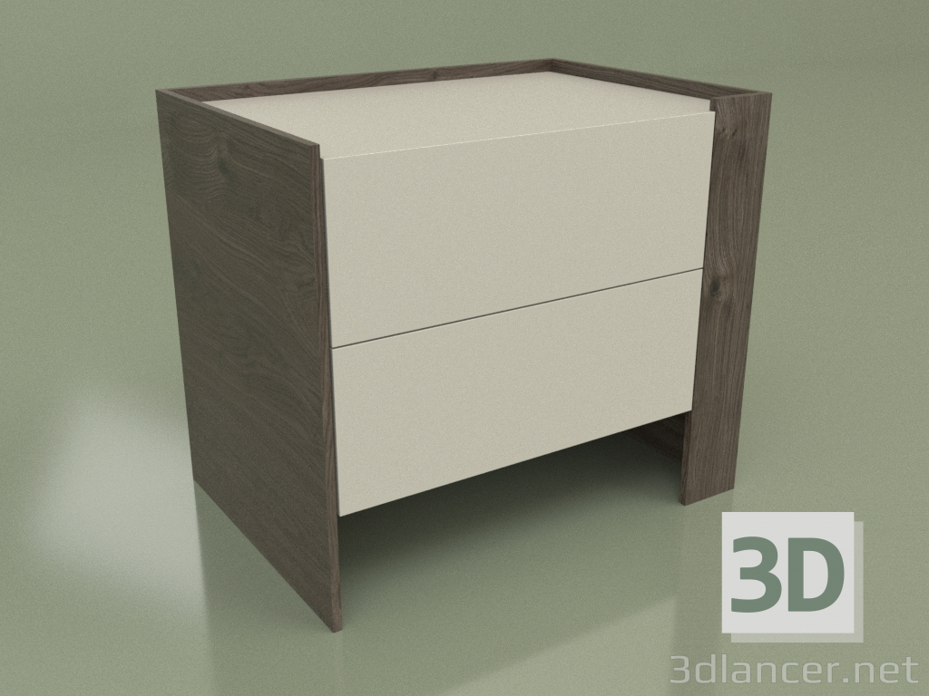 modèle 3D Table de chevet CN 200 (Moka, Frêne) - preview