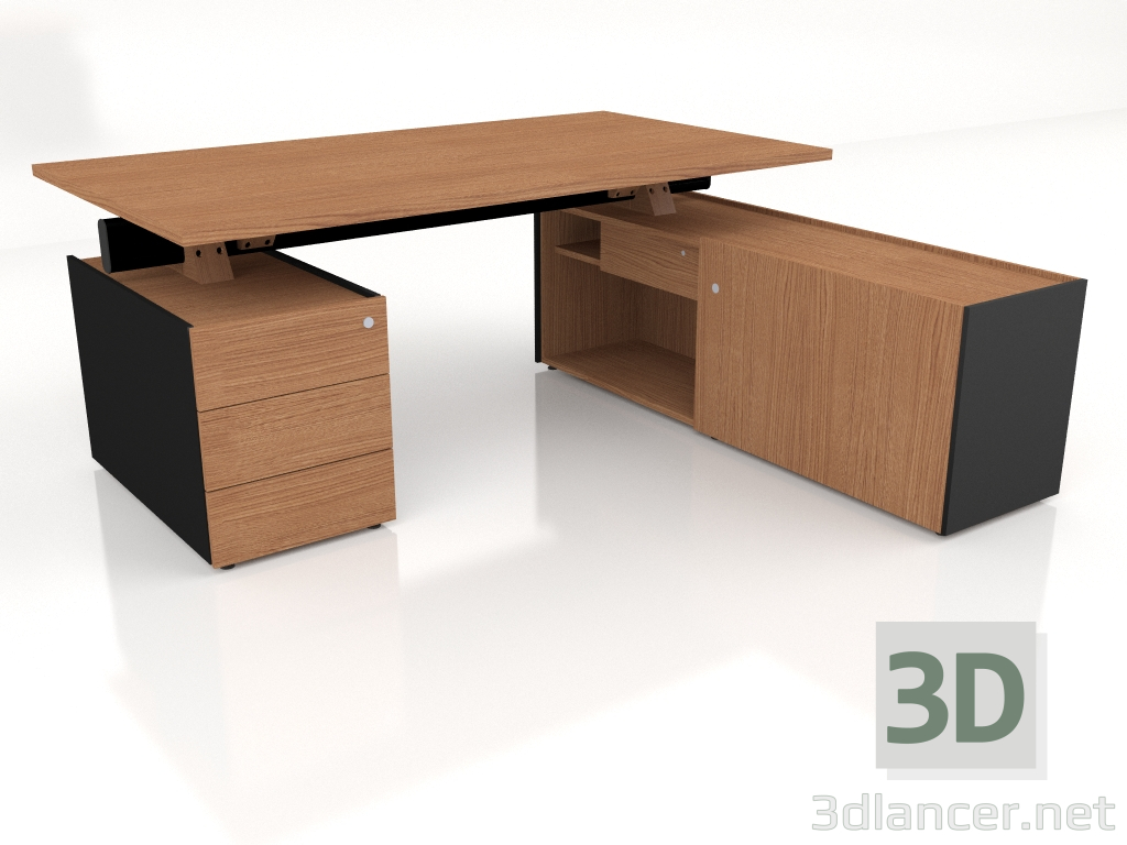 modello 3D Tavolo da lavoro Viga Executive V09P (1800x1801) - anteprima