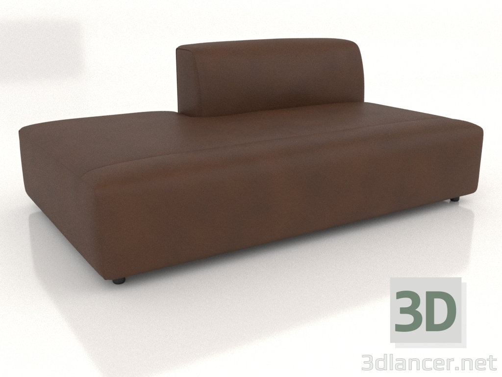 modèle 3D Module canapé 183 simple allongé à droite - preview