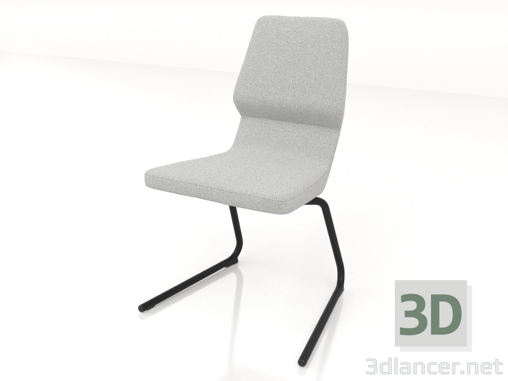 3d model Chair on cantilever legs D25 mm - preview