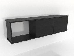 Étagère suspendue SHELF 7 (avec 1 section ouverte à gauche) 1400 mm (noir RAL 9005)