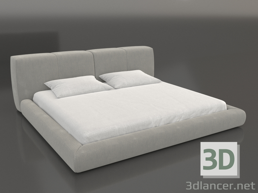 3D Modell Weiches Doppelbett Faul - Vorschau