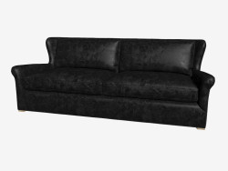 Leather Sofa LEATHER & WOOL SOFA