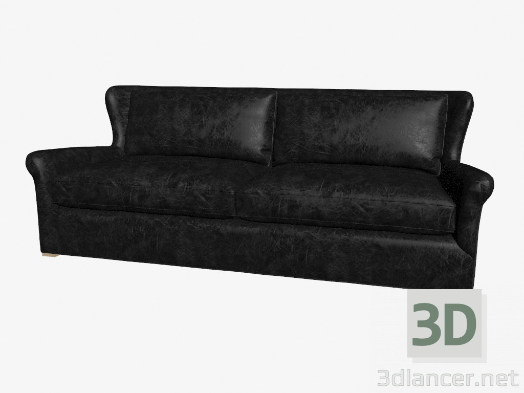 3d model Leather Sofa LEATHER & WOOL SOFA - preview