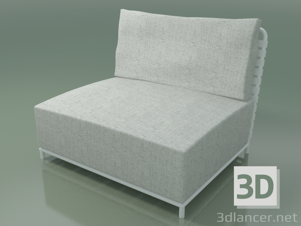 3d model Modular armchair without armrests InOut (806, White Lacquered Aluminum) - preview