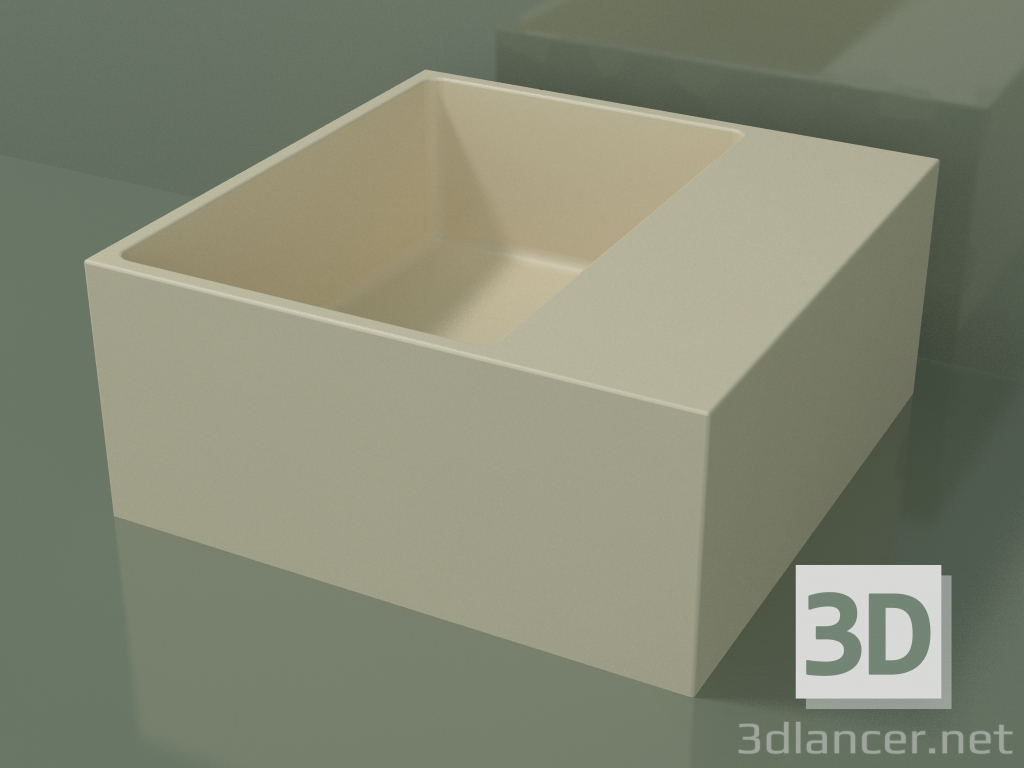 3D Modell Waschtischplatte (01UN11102, Knochen C39, L 36, P 36, H 16 cm) - Vorschau