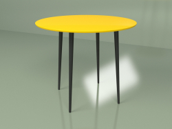 Mesa de cozinha Sputnik 90 cm (amarelo-mostarda)