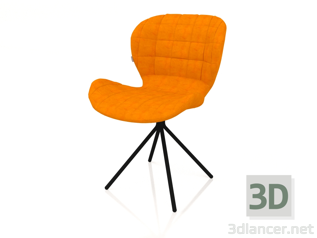 modello 3D Sedia OMG (Velluto Arancione) - anteprima