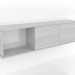 3D Modell Hängeregal SHELF 7 (mit 1 offenen Fach links) 1400 mm (weiß RAL 9010) - Vorschau