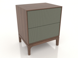 Bedside table FARGO 2 drawers with milled facades (olive, tobacco oak, option 3)
