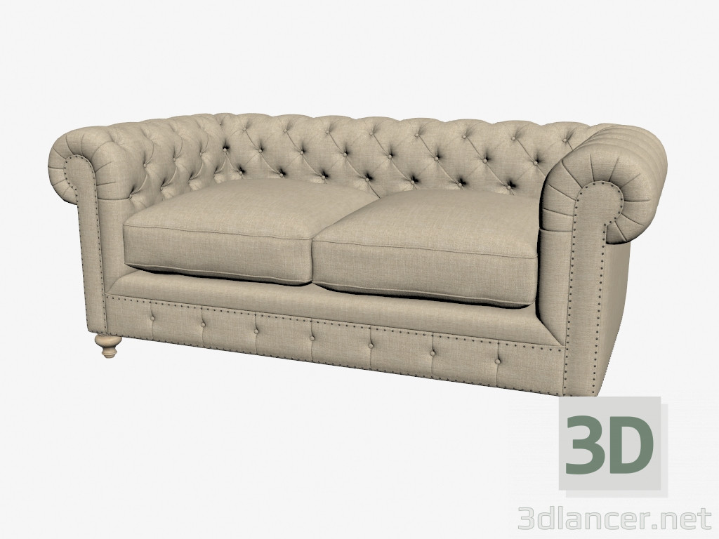 3D Modell Schlafsofa Doppelzimmer 77 '' CLUB SOFA (Licht) - Vorschau