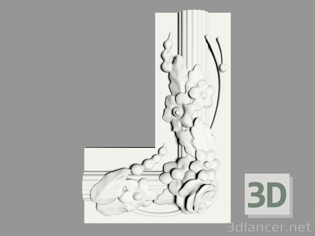 modello 3D Angolo decorativo (MDU54) - anteprima