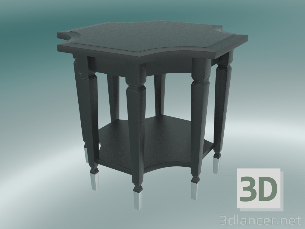 3d модель Кавовий стіл Дрезден (Чорно-коричневий) – превью