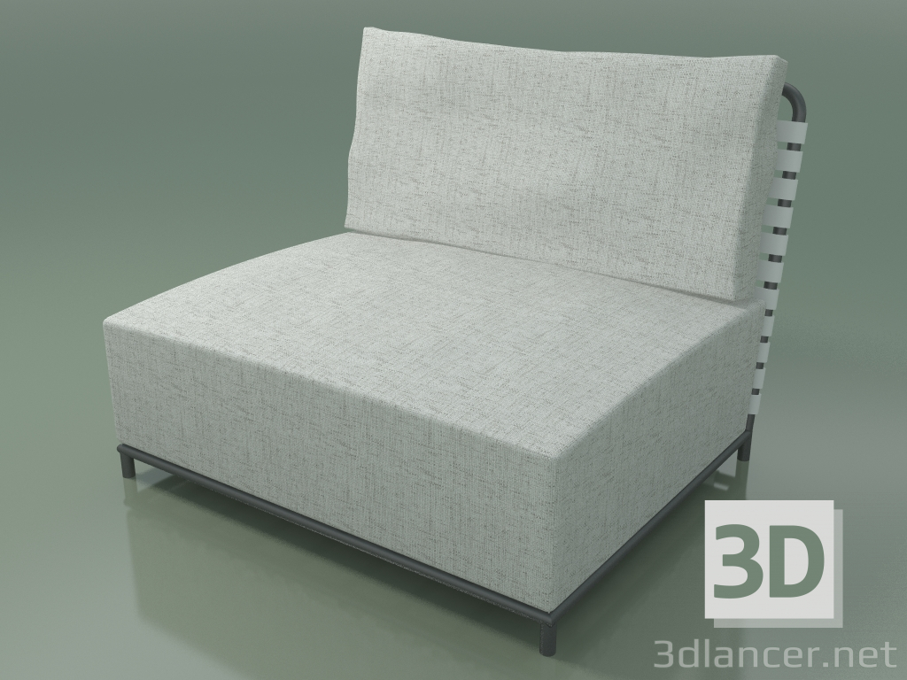 3d model InOut modular chair without armrests (806, Gray Lacquered Aluminum) - preview