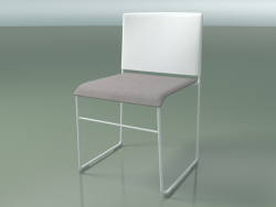 Stackable chair 6601 (seat upholstery, polypropylene White, V12)