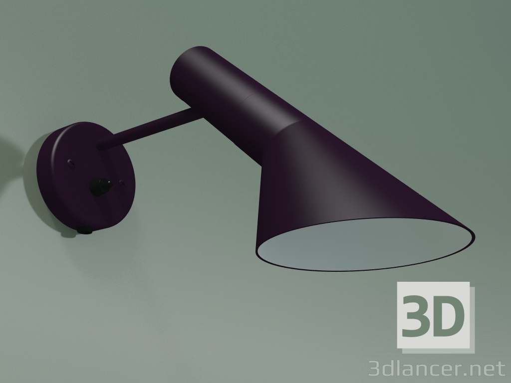 modèle 3D Applique AJ WALL (20W E14, AUBERGINE) - preview