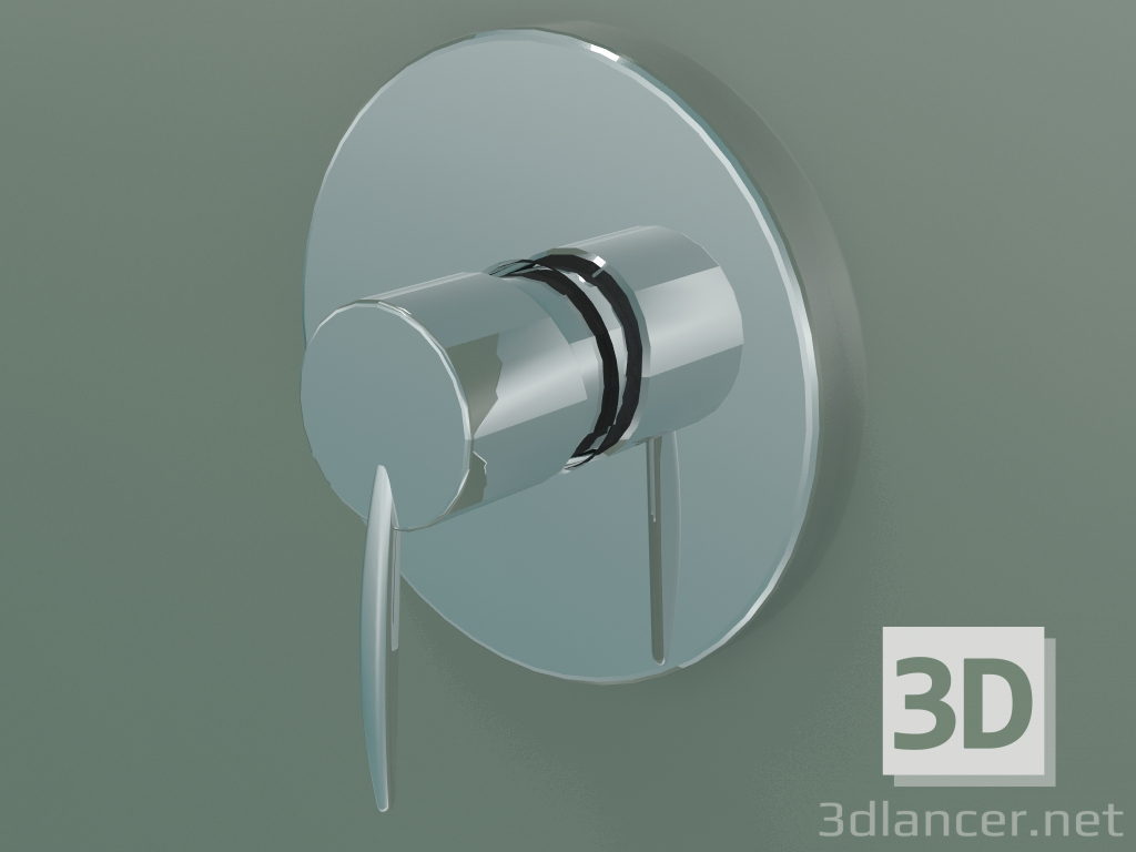 3D modeli Ankastre montaj için tek kollu duş bataryası (10615000) - önizleme