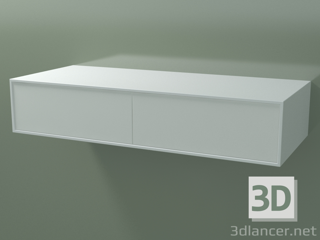 3D Modell Doppelbox (8AUEAB02, Gletscherweiß C01, HPL P01, L 120, P 50, H 24 cm) - Vorschau
