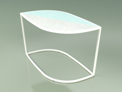 Side table 001 (Glazed Gres Ice-Water, Metal Milk)
