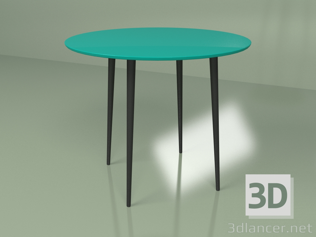 modello 3D Tavolo da cucina Sputnik 90 cm (turchese) - anteprima