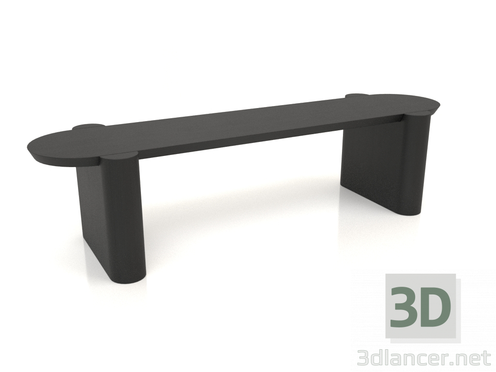 modello 3D Panca BK 03 (1400x400x350, legno nero) - anteprima