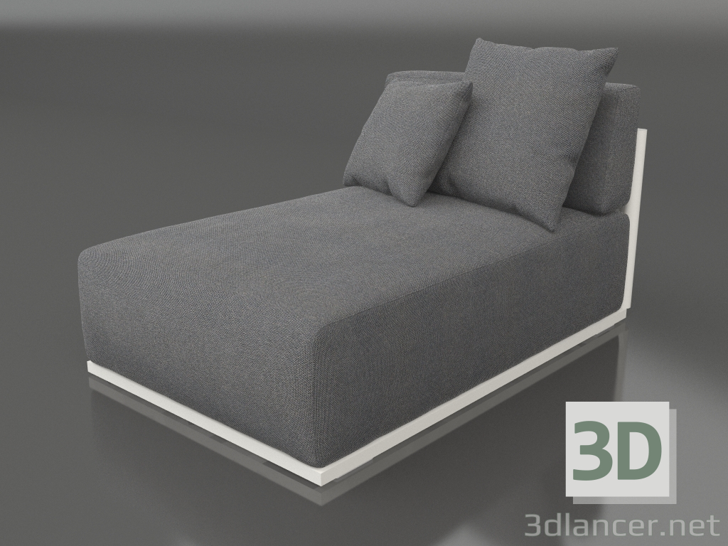 Modelo 3d Módulo de sofá seção 5 (cinza ágata) - preview