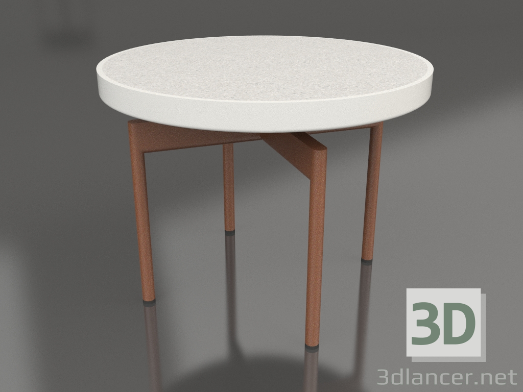 modello 3D Tavolino rotondo Ø60 (Grigio agata, DEKTON Scirocco) - anteprima