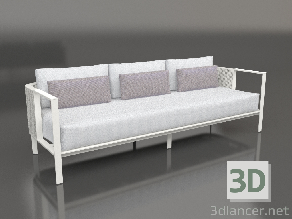 3d model 3-seater sofa (Agate gray) - preview