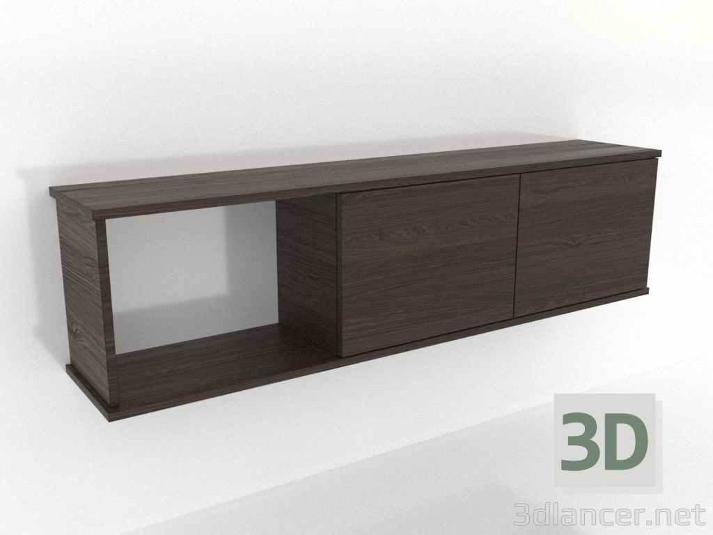3D modeli Askılı raf RAF 7 (solda 1 açık bölme ile) 1400 mm (dişbudak ceviz) - önizleme 3D modeli Askılı raf RAF 7 (solda 1 açık bölme ile) 1400 mm (dişbudak ceviz) - önizleme