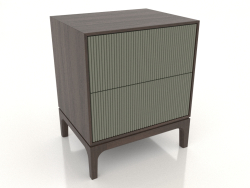 Bedside table FARGO 2 drawers with milled facades (olive, dark oak, option 3)