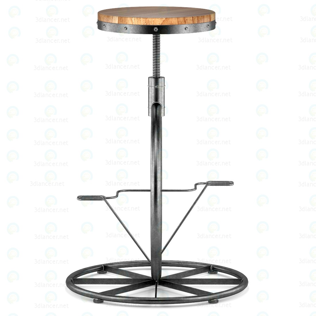 3d model Charles Bicycle Wheel Adjustable Bar Stool 11782